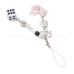 2Pcs Acrylic Gemtone Plastic Phone Hand Strap Chains&nbsp;HJEW-JM03025-02