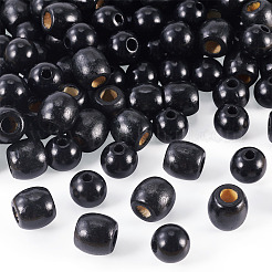 200Pcs 2 Style Dyed Natural Maple Wood Beads&nbsp;WOOD-TA0002-80