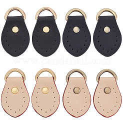 8Pcs 4 Colors Cowhide Zipper Heads&nbsp;PURS-CL0001-01C