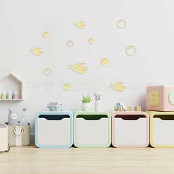 2 Sets 2 Style Bubble Effect & Sea Fish Acrylic Mirror Wall Stickers&nbsp;AJEW-FH0003-21A