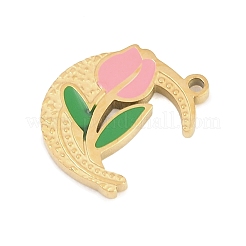 304 Stainless Steel Enamel Pendants&nbsp;STAS-P447-05C-G