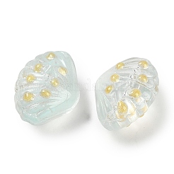手作りランプワークビーズ連売り  シェル形状  アクア  16~16.5x12~13x9~10mm  穴：1.2mm  約25個/連  16.14''（41センチメートル）&nbsp;LAMP-I027-11G