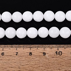 Dyed Natural White Jade Round Bead Strands&nbsp;G-Q937-6mm-20