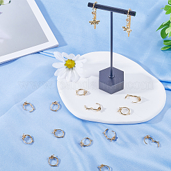 10 Pairs Brass Knot Hoop Earring Findings&nbsp;KK-BBC0008-51