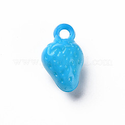 オペークアクリルパーツ  苺  ミックスカラー  21x13x10.5mm  穴：3mm  約415個/500g&nbsp;MACR-N013-055