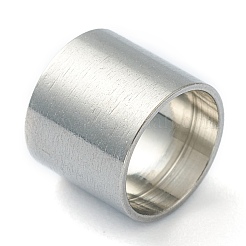 変色しにくい304ステンレススチールスペーサービーズ  チューブ  ステンレス鋼色  6x7mm  穴：6mm&nbsp;X-STAS-B006-19P