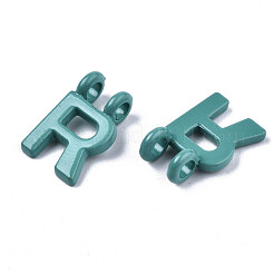 スプレー塗装合金2ループリンクペンダント  カドミウムフリー＆鉛フリー  文字L  文字.r  13.5x8.5x1.5mm  穴：2mm&nbsp;X-PALLOY-T075-48R-RS
