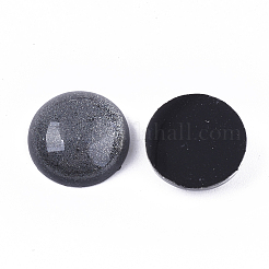 半透明の樹脂カボション  グリッターパウダー付き  半円/ドーム  ミックスカラー  12x4.5mm&nbsp;CRES-T016-010B