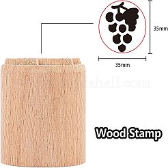 ウッドワックスシーリングスタンプ  フルーツの模様  35mm&nbsp;AJEW-WH0122-007