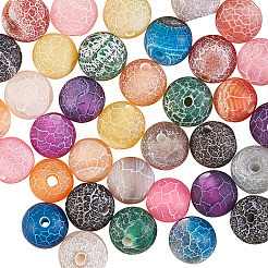 200Pcs 10 Colors Natural Weathered & Crackle Agate Beads Strands&nbsp;G-CJ0001-54
