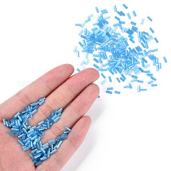 Transparent Colours Luster Glass Bugle Beads&nbsp;SEED-N005-001-A08