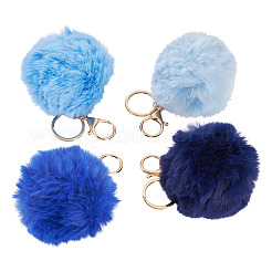 4Pcs 4 Colors Alloy Keychains&nbsp;KEYC-TA0004-70A