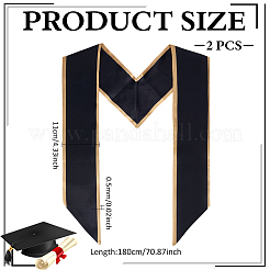 2Pcs Satin Graduation Sash Honor Stole Scarf for Men Women&nbsp;AJEW-MA0001-38C