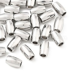 シェグレイスの真鍮ビーズ  バレル  カドミウムフリー＆ニッケルフリー＆鉛フリー  プラチナメッキ  4x2.5mm  穴：1.2mm&nbsp;XGRPCH550-190P
