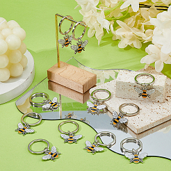 20Pcs Alloy Enamel Bees Keychain&nbsp;KEYC-FH00099