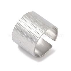 304ステンレススチールオープンカフリング  ステンレス鋼色  16mm  調整可能&nbsp;RJEW-A079-01D-P