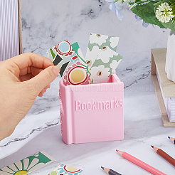 Plastic Book-shaped Bookmark Holder&nbsp;AJEW-WH0596-545A