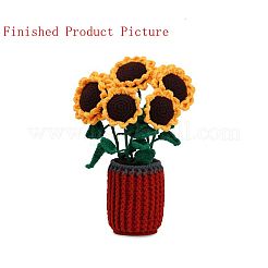 DIY Sunflower Planter Display Decoration Crochet Kit&nbsp;PW-WG38512-01