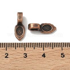 チベットのスタイルペンダントベイル  無鉛の  グルーオン保釈  赤銅鉱  長さ16mm  6 mm幅  厚さ5mm  穴：3mm&nbsp;X-RAB3357Y