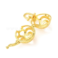 Brass Cage Pendants&nbsp;KK-CBA8ACD-01G-C