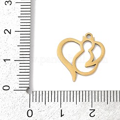 ステンレスペンダント201個  猫の形のチャーム  18KGP本金メッキ  17x15.5x1mm  穴：1.4mm&nbsp;STAS-F316-22G-02