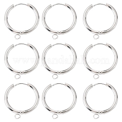 201 Stainless Steel Huggie Hoop Earring Findings&nbsp;STAS-P283-01I-S