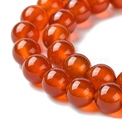 天然石カーネリアンビーズ連売り  染め  ラウンド  8mm  穴：1mm  約49個/連  15~16インチ&nbsp;X-GSR8MM060-1