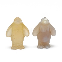 天然桜瑪瑙彫刻展示装飾  ホームオフィスデスク用  ペンギン  17~18x24~25x35.5~37mm&nbsp;G-F719-47