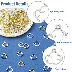 120Pcs 2 Styles Tibetan Style Alloy Charms&nbsp;TIBE-YW0002-05