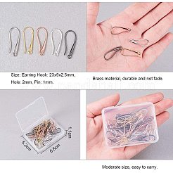 Brass Earring Hooks Findings&nbsp;KK-PH0034-89