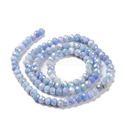 Faceted Electroplated Glass Beads Strands&nbsp;X-GLAA-C023-02-C16