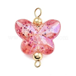 Transparent Acrylic Glitter Butterfly Connector Charms&nbsp;PALLOY-JF02958