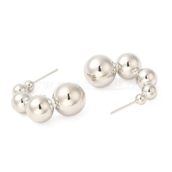 Rack Plating Brass Ear Studs for Women&nbsp;EJEW-Q770-13P