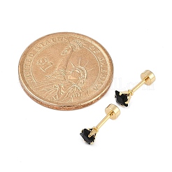 Square Glass Ear Fake Plugs&nbsp;EJEW-H105-24G-B