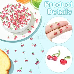 120Pcs 6 Styles Resin Cherry Cabochons&nbsp;MRMJ-CJ0001-33