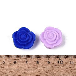 シリコンビーズ  花バラ  ミックスカラー  20x20x11.5mm  穴：2.5~3mm&nbsp;SIL-N006-12