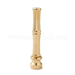 Golden Tone Brass Wax Seal Stamp Head with Bamboo Stick Shaped Handle&nbsp;LS-STAM-K001-05G-G