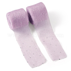 2Rolls Polyester Hot-fix Rhinestone Raw Edges Ribbon&nbsp;OCOR-TA0003-95C