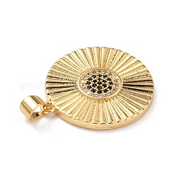 Brass Micro Pave Cubic Zirconia Pendants&nbsp;ZIRC-L100-054G