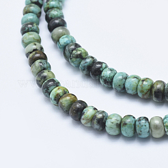 Natural African Turquoise(Jasper) Beads Strands&nbsp;G-E444-49-6mm
