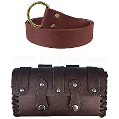 Leather Waist Bag and Belt Set&nbsp;AJEW-CL0003-58A