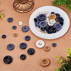 40Pcs 20 Styles Resin Buttons&nbsp;BUTT-TA0001-50