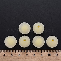 透明なアクリルビーズ  二層ビーズ  多面カット  艶消し  ラウンド  シャンパンイエロー  16mm  穴：3mm  約205個/500g&nbsp;TACR-S152-14C-A10