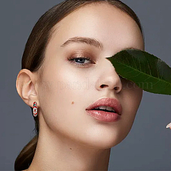 3 Pairs 3 Colors Brass Flower Pattern Hoop Earrings&nbsp;EJEW-FI0003-07