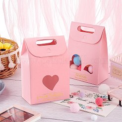 20Pcs 2 Style Rectangle Paper Bags with Handle and Clear Heart Shape Display Window&nbsp;CON-NB0001-90