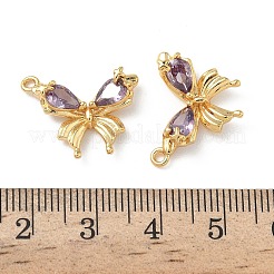 Brass Micro Pave Cubic Zirconia Pendants&nbsp;KK-Z136-47G-03
