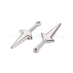 変色しない304ステンレススチールペンダント  短剣  ステンレス鋼色  20x7.5x2mm  穴：1mm&nbsp;STAS-S116-160P