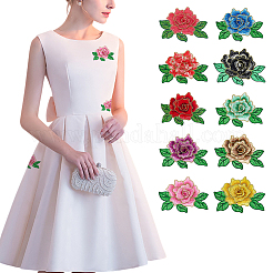 10Pcs 10 Colors Computerized Embroidery Cloth Iron on/Sew on Patches&nbsp;EMBR-ME0001-10