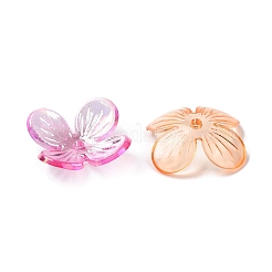 透明アクリルビーズキャップ  花  ミックスカラー  18.5x16x5mm  穴：1.6mm&nbsp;X-SACR-A006-11