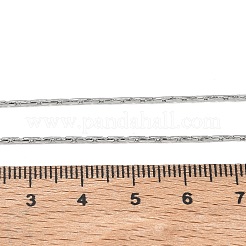 1.2mm 304ステンレススチールボストンリンクチェーンネックレス  変色なし  ステンレス鋼色  23.62インチ（60cm）&nbsp;NJEW-D328-01P-01